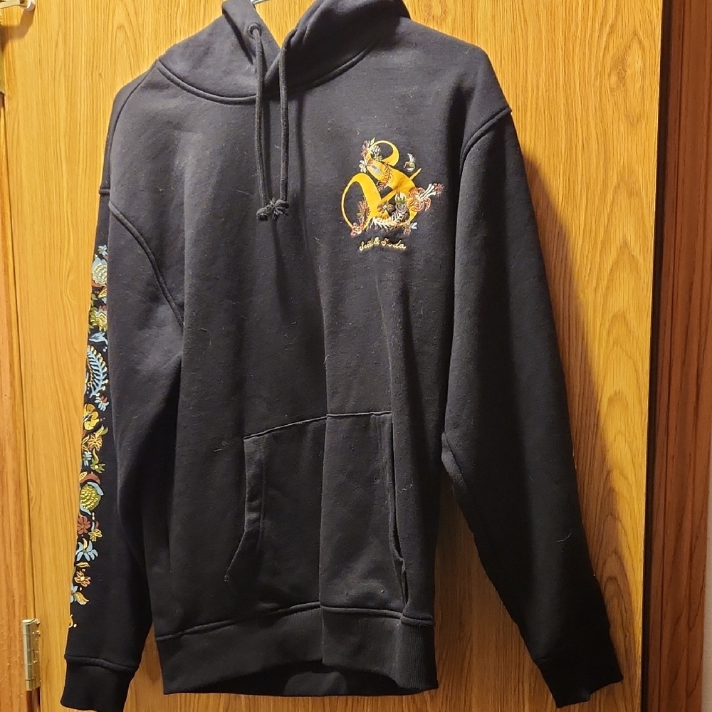Scotch & Soda Black Hoodie with Colorful Graphics